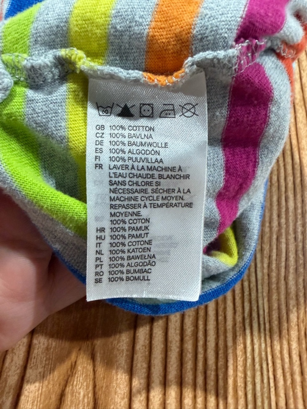 7/$20 H&M Striped Multi-Color Polo Shirt Sleeve Shirt 100% Cotton Kids - Picture 4 of 4